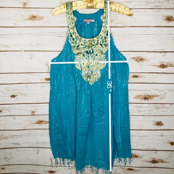 Calypso St. Barth | Turquoise Gold Embroidered - Picture 8 of 8